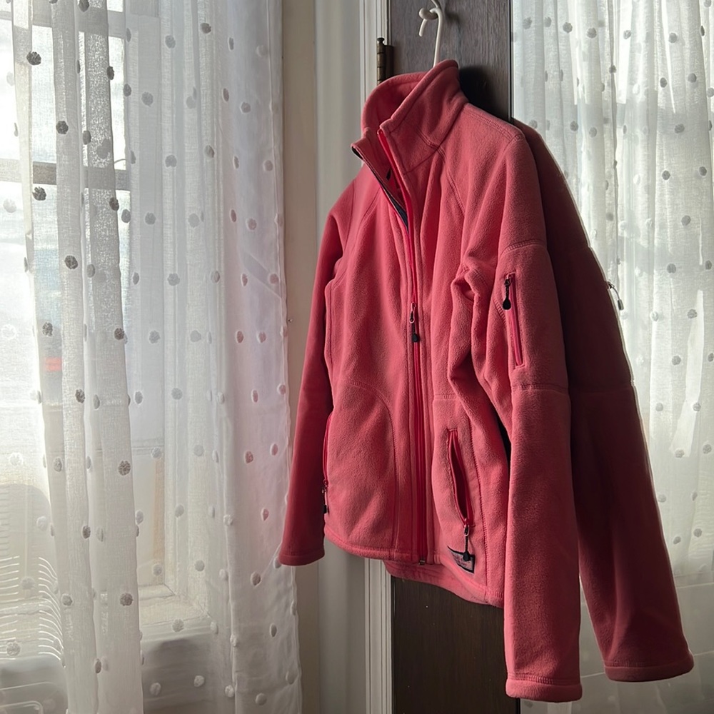 Vineyard vines, womens, 100% polyester fleece, pink , XSM, full zip up